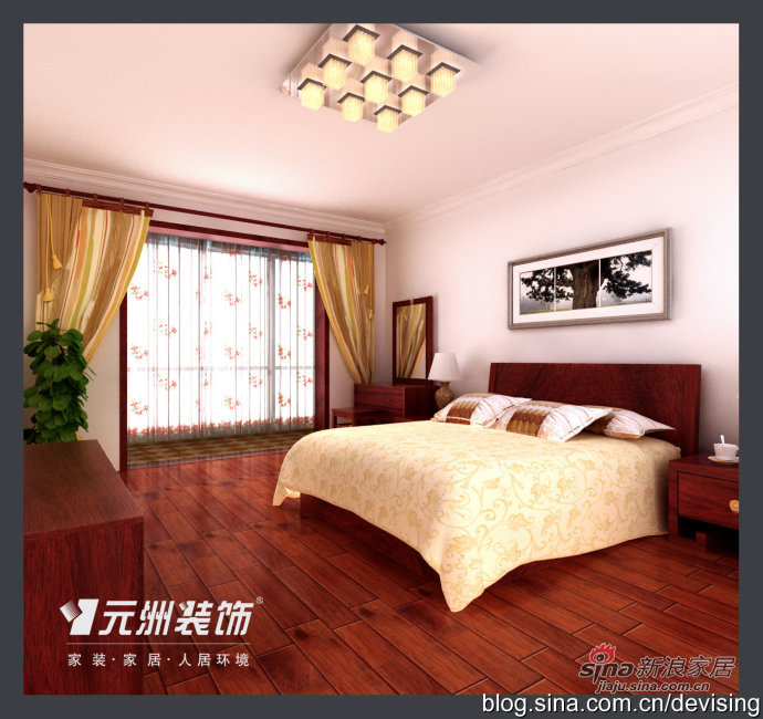 中式 四居 卧室图片来自用户1907696363在200平米清丽雅致中式【元洲装饰】婚房设计10的分享