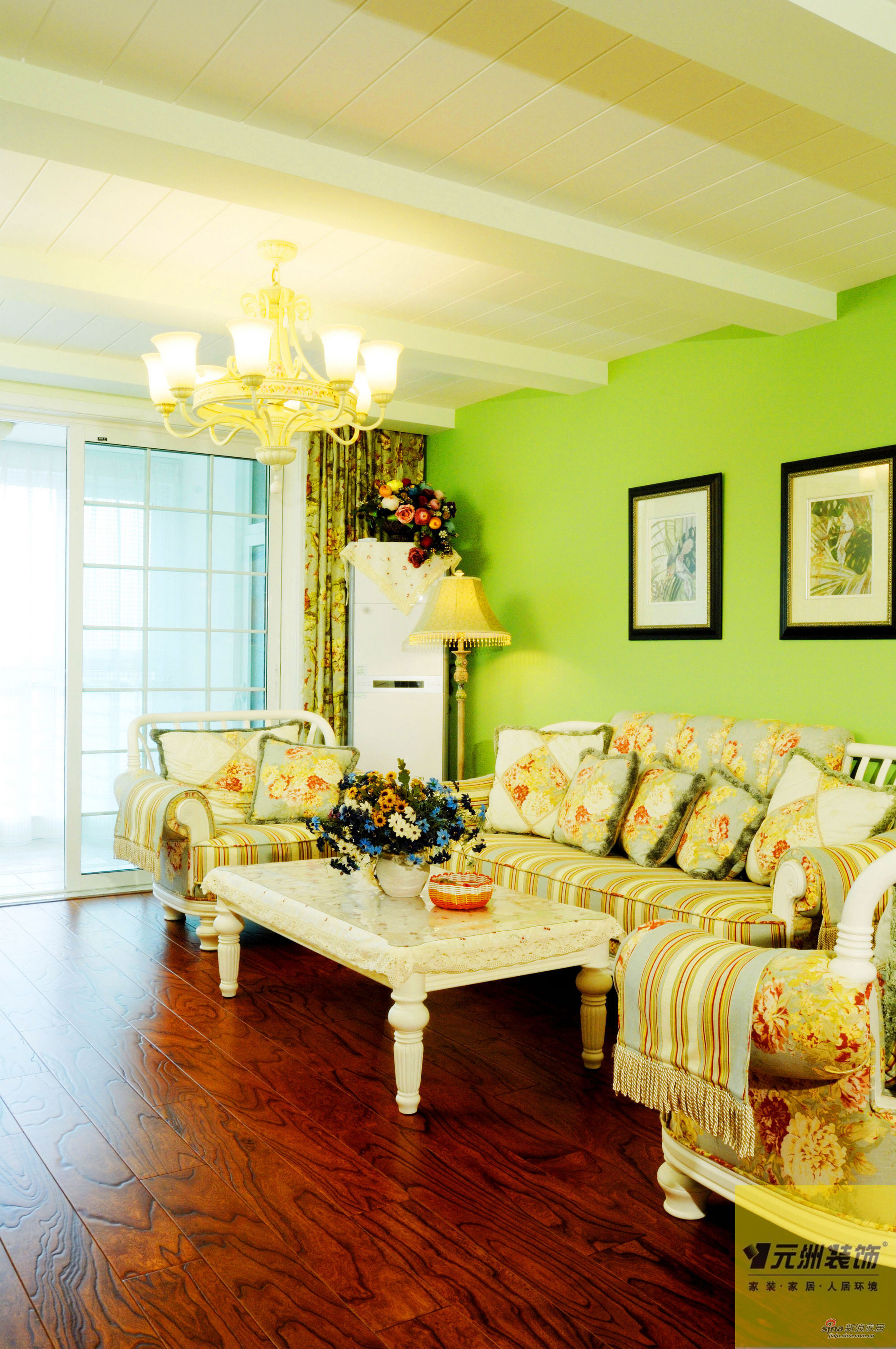田园 三居 客厅图片来自用户2737791853在田园混搭，色彩亮丽，工薪最爱25的分享