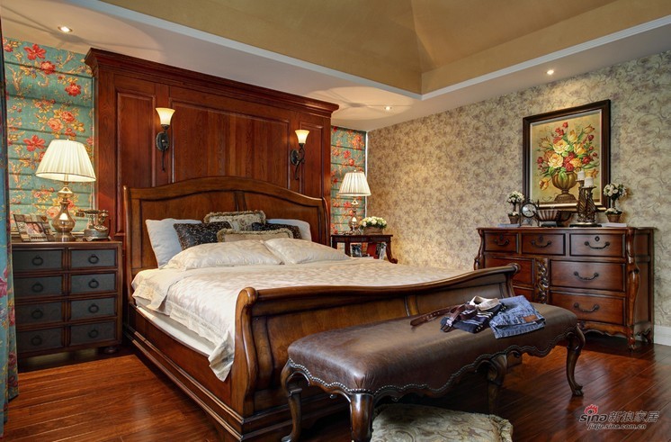 欧式 别墅 卧室图片来自用户2745758987在三口之家的350平米品质别墅28的分享