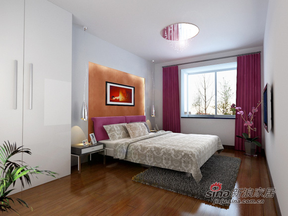 简约 二居 卧室图片来自用户2737759857在5万打造简约风格80平米2居室70的分享