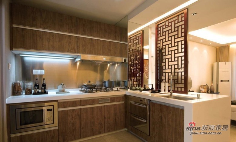 中式 三居 厨房图片来自用户1907661335在120平新中式古韵馨香2居室实用家89的分享