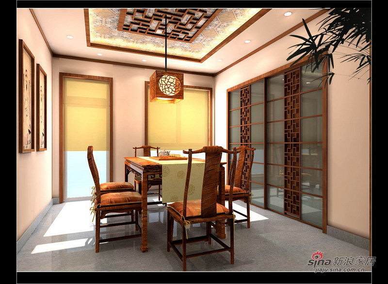 中式 四居 餐厅图片来自用户1907661335在中式风格效果图19的分享