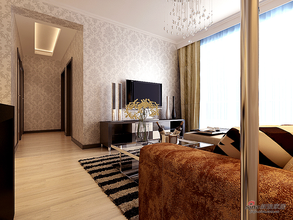 简约 三居 客厅图片来自用户2738093703在朗香邸现代简约装10的分享