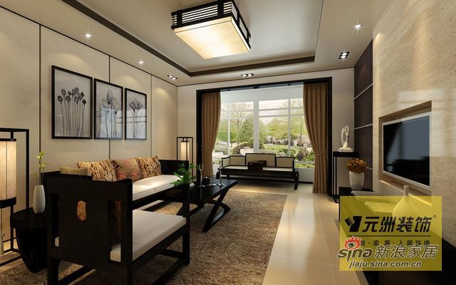 中式 二居 客厅图片来自用户1907659705在荣景城二居新中式混搭风格86的分享