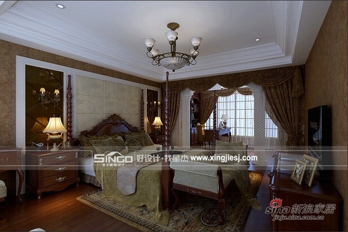 美式 别墅 卧室图片来自用户1907685403在打造休闲美式加州风格别墅72的分享