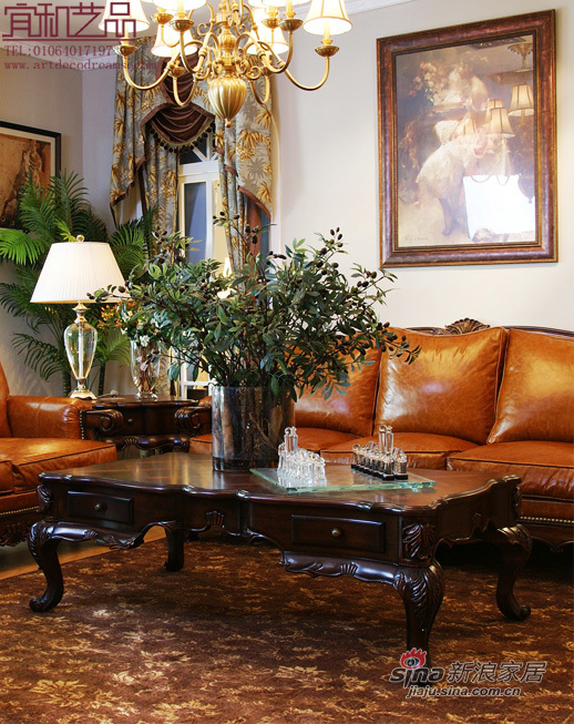 美式 别墅 客厅图片来自用户1907686233在【高清】美式古典尊贵大宅49的分享