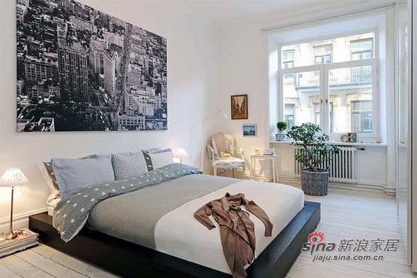欧式 二居 卧室图片来自用户2746889121在瑞典白色优雅迷人公寓45的分享