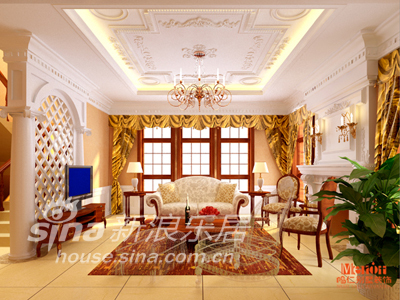 欧式 别墅 客厅图片来自用户2746889121在东方普罗旺斯95的分享
