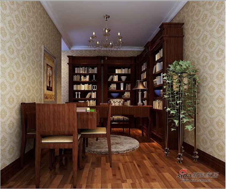欧式 复式 书房图片来自用户2757317061在欧式奢华—罗特鲁瓦的下午茶26的分享