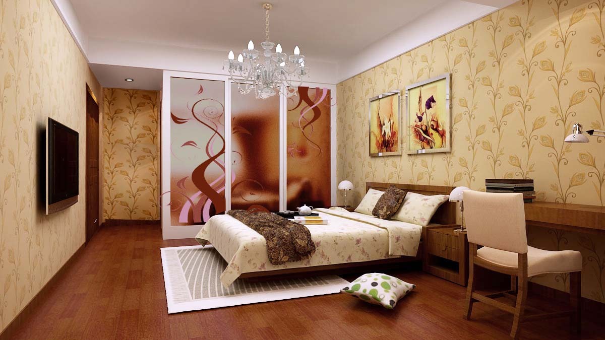 中式 三居 卧室图片来自用户1907659705在6万精装100平优雅新中式11的分享