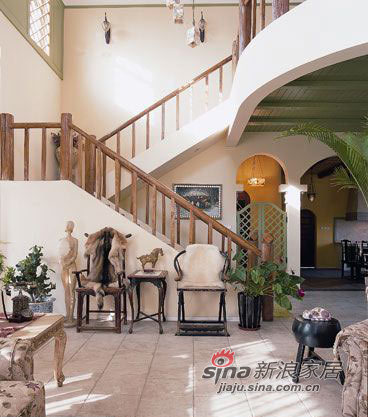 田园 二居 楼梯图片来自用户2737946093在原木设计300平超舒适生活46的分享