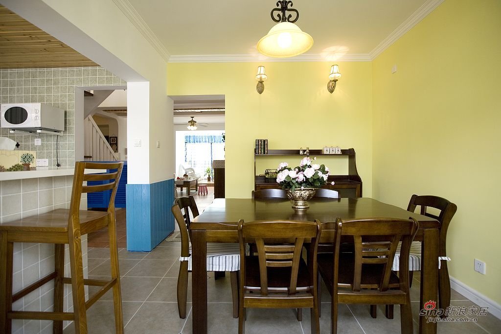 地中海 复式 餐厅图片来自用户2756243717在【高清】150平纯美地中海复式空间54的分享