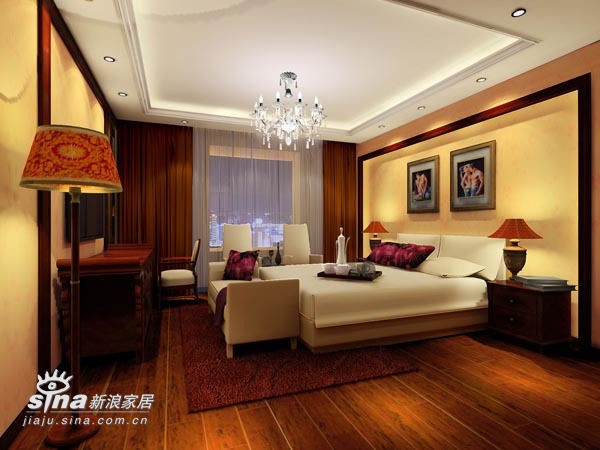 中式 三居 卧室图片来自wulijuan_16在新中式设计案例75的分享