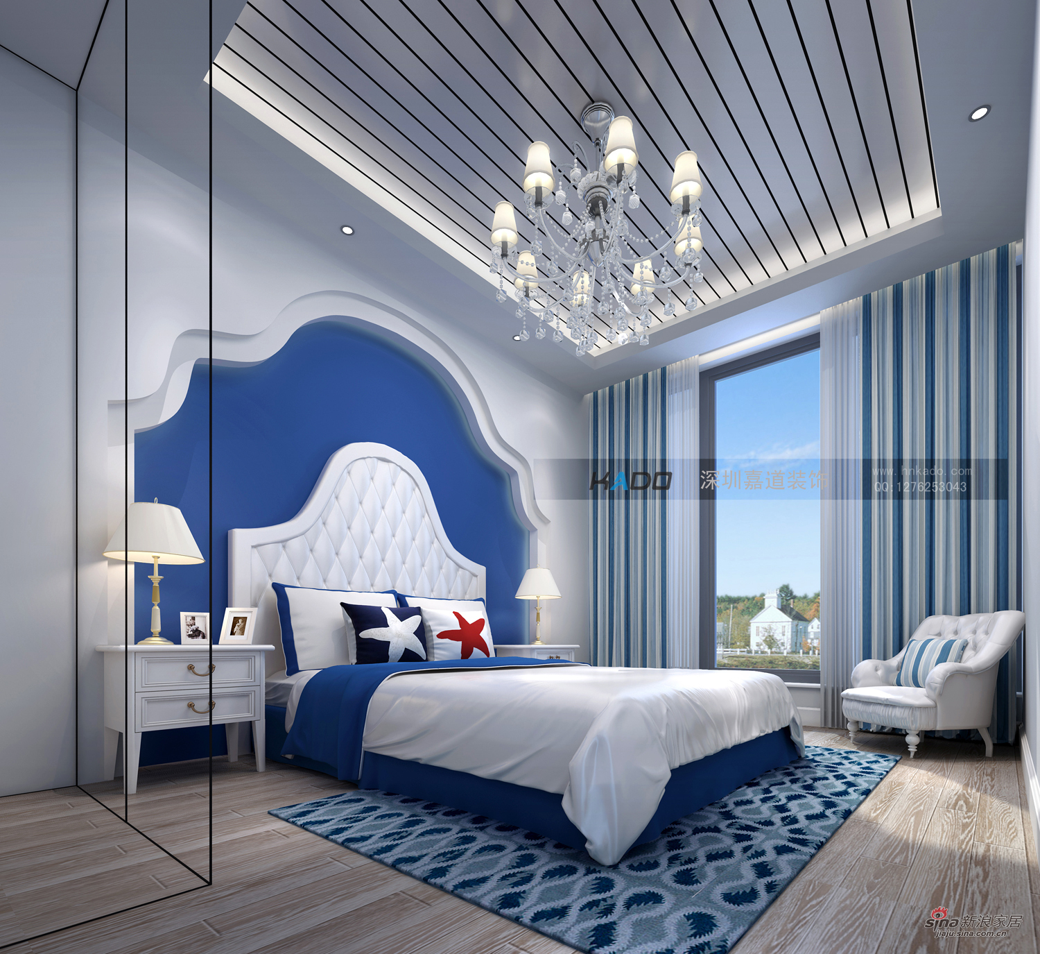 地中海 二居 卧室图片来自用户2756243717在天的蔚蓝--地中海风格效果图55的分享