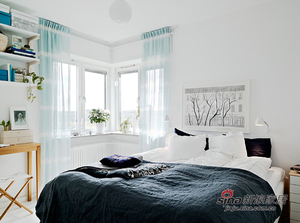 简约 二居 卧室图片来自用户2738829145在56平清新北欧风格小户设计36的分享