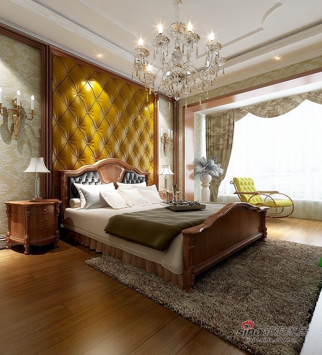 新古典 别墅 卧室图片来自用户1907701233在230平米联排别墅新古典17的分享