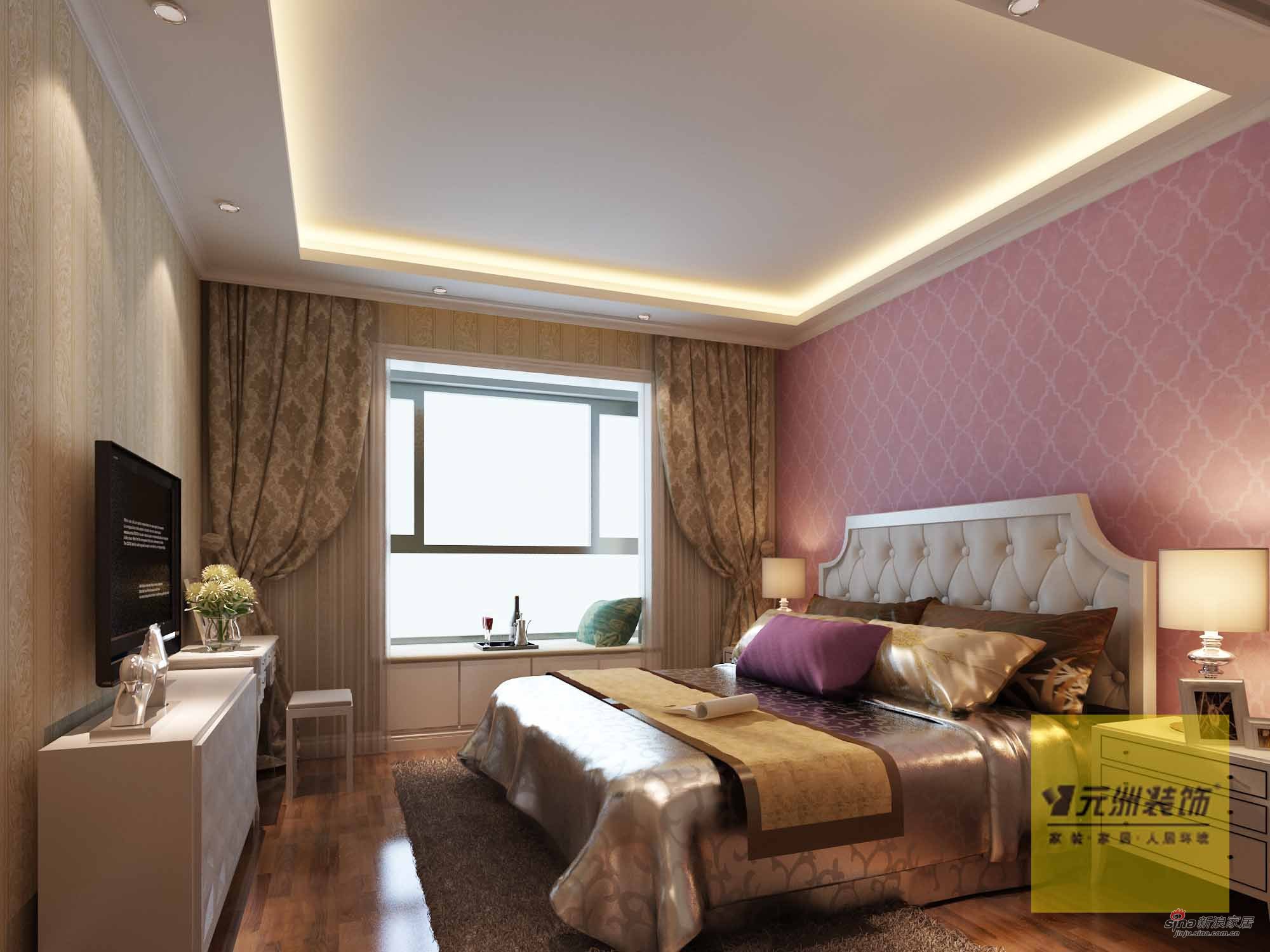 美式 三居 卧室图片来自用户1907686233在北京城建·世华泊郡122平美式乡村装修案例31的分享