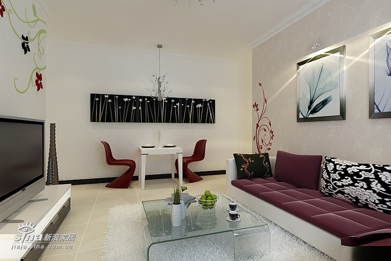 简约 二居 客厅图片来自用户2738093703在清河新城简约设计17的分享