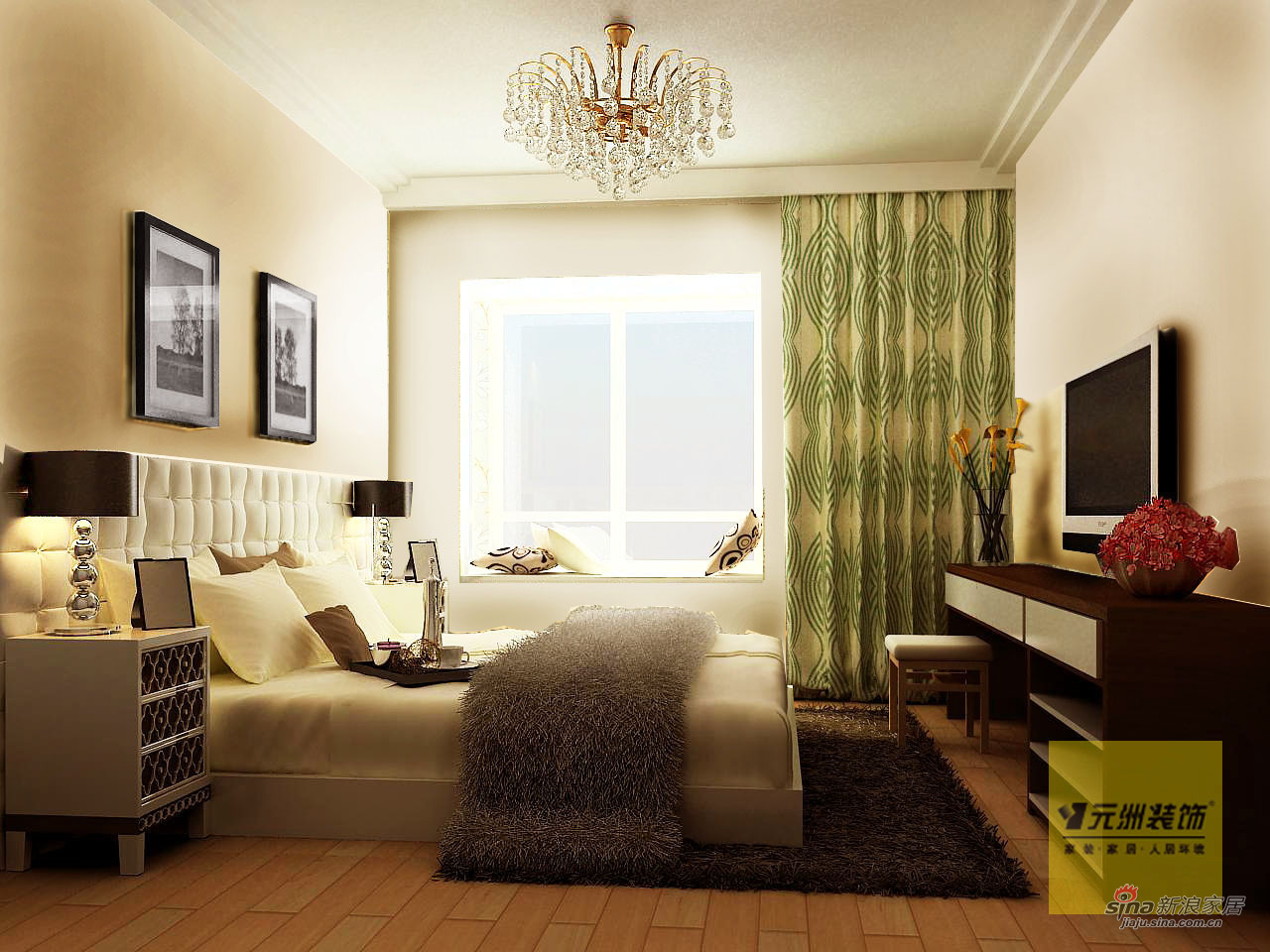 简约 二居 卧室图片来自用户2739378857在福熙大道85平两居室装修案例58的分享