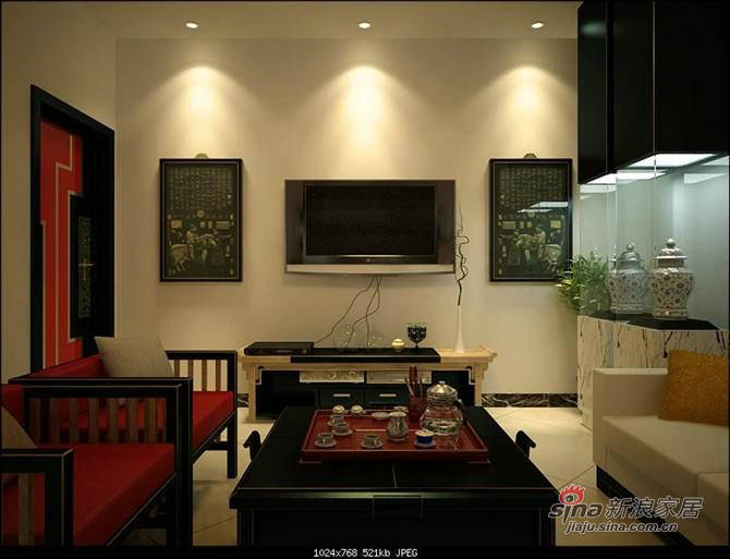 中式 三居 客厅图片来自用户1907659705在6万装108平后现代中式新居58的分享