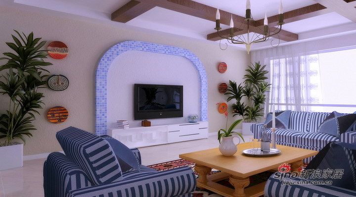 地中海 三居 客厅图片来自用户2757320995在彰显128平米的地中海风格38的分享