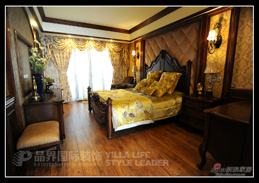 美式 别墅 卧室图片来自用户1907686233在美式风格43的分享