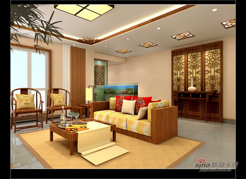 中式 四居 客厅图片来自用户1907661335在中式风格效果图19的分享