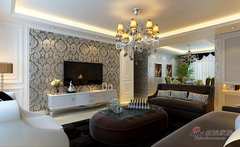 欧式 四居 客厅图片来自用户2746889121在简欧风格150平装扮靓丽四居室29的分享
