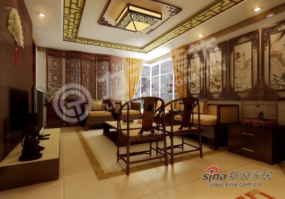 中式 三居 客厅图片来自阳光力天装饰在整齐三居塑造古典中式底蕴84的分享