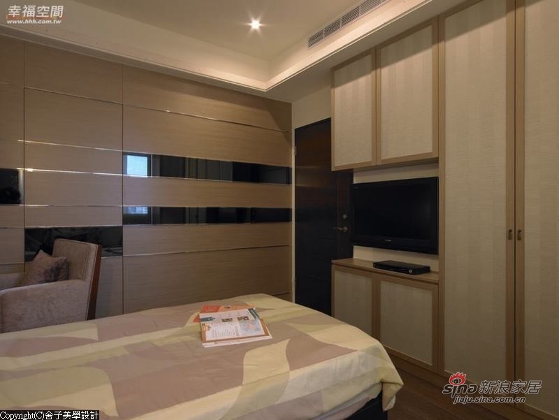 中式 二居 卧室图片来自幸福空间在【高清】108.9平刻画现代中式禅意居69的分享