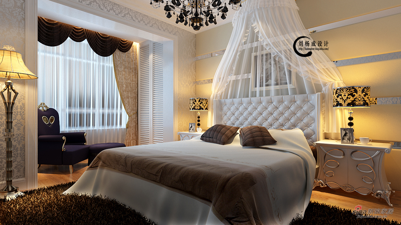 欧式 别墅 卧室图片来自用户2746869241在富泉别墅300平大气的简欧奢华设计75的分享