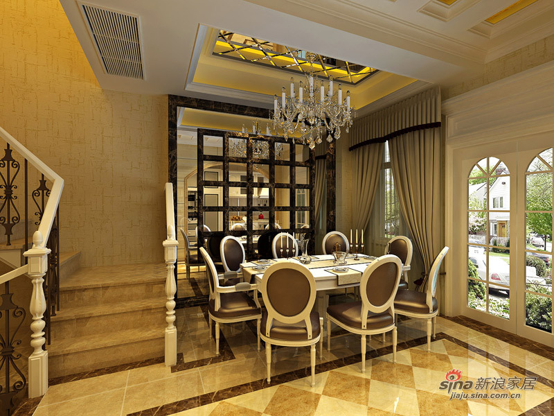 欧式 别墅 餐厅图片来自用户2557013183在80万装300平米纯欧式大宅 品味华丽古典生活75的分享