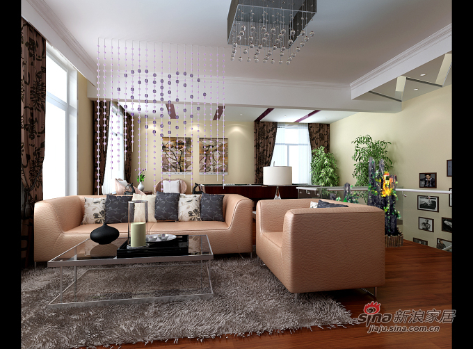 简约 二居 客厅图片来自用户2738813661在91平米空间简装案例72的分享