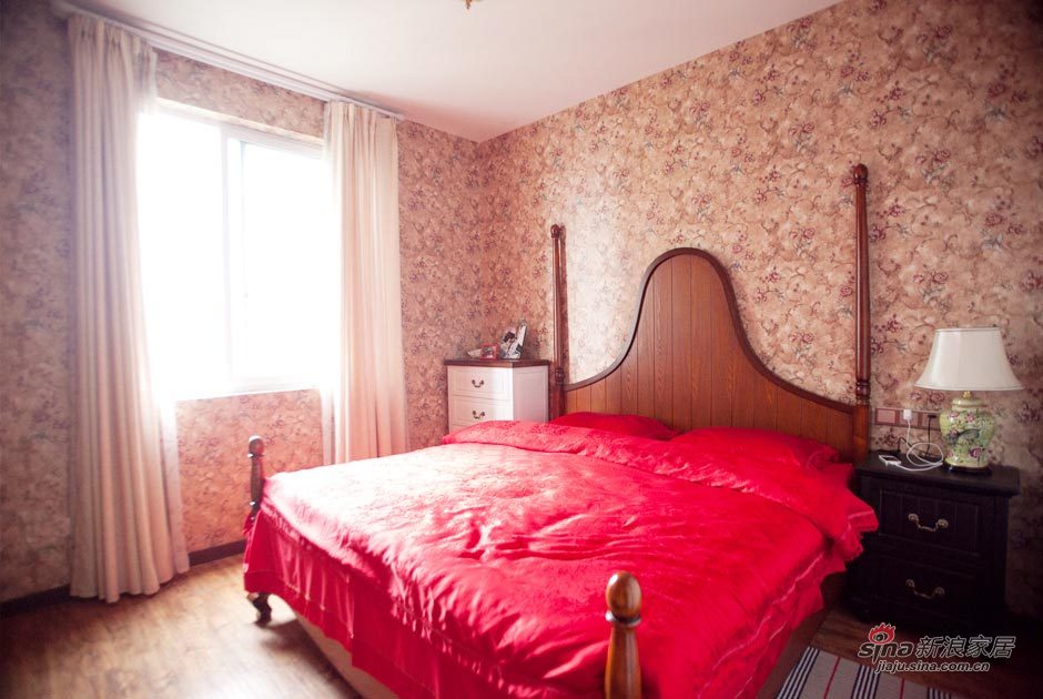混搭 三居 卧室图片来自用户1907655435在80后夫妻装扮125平美式乡村风格48的分享