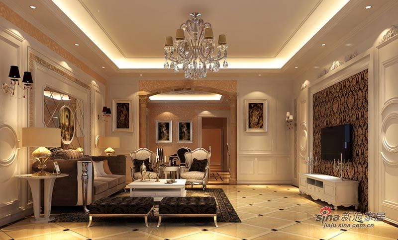 欧式 别墅 客厅图片来自用户2557013183在490㎡珠江·壹千栋简欧奢华设计风格案例22的分享