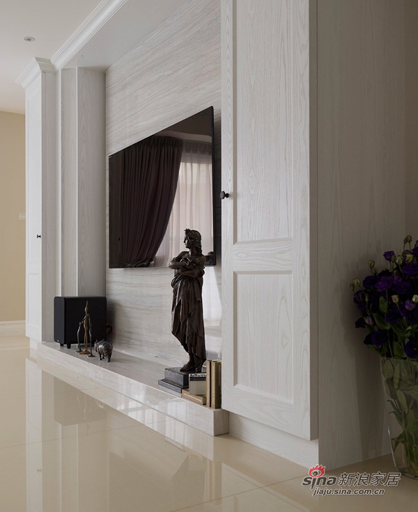 美式 三居 客厅图片来自佰辰生活装饰在9万打造170平纯白美式大气家64的分享