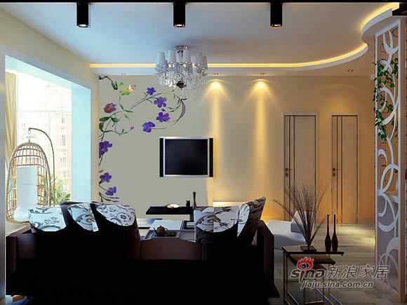 简约 二居 客厅图片来自用户2739153147在美林湾紫色浪漫婚房2居32的分享