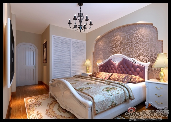 田园 三居 卧室图片来自用户2557006183在小资女最爱的100平米3居室美式乡村田园风格28的分享