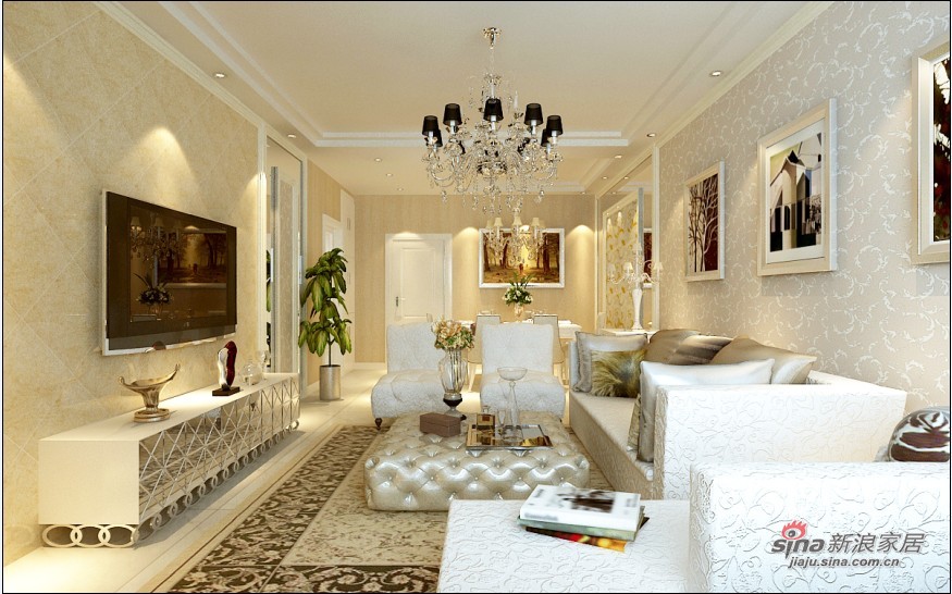 欧式 三居 客厅图片来自用户2772856065在卢浮公馆欧式新古典最新设计方案43的分享