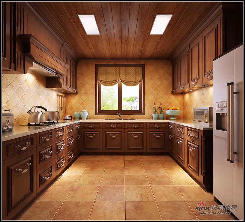 中式 别墅 厨房图片来自用户1907696363在600平中式现代古典混搭别墅49的分享