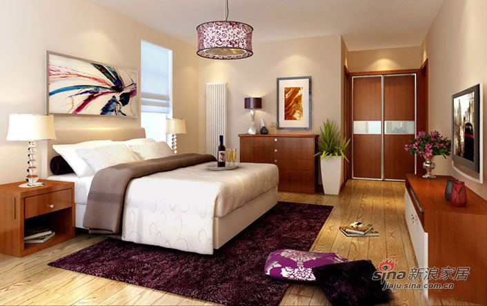 简约 公寓 卧室图片来自用户2737786973在13万全包打造180平优雅气质别墅34的分享