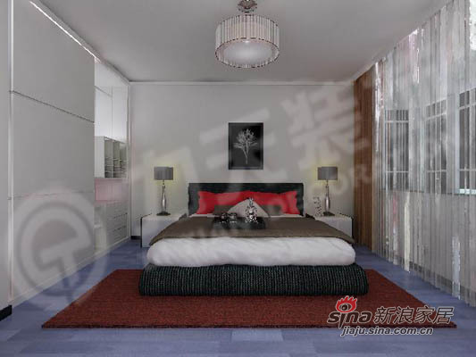 简约 二居 卧室图片来自阳光力天装饰在75平米时尚两居室98的分享