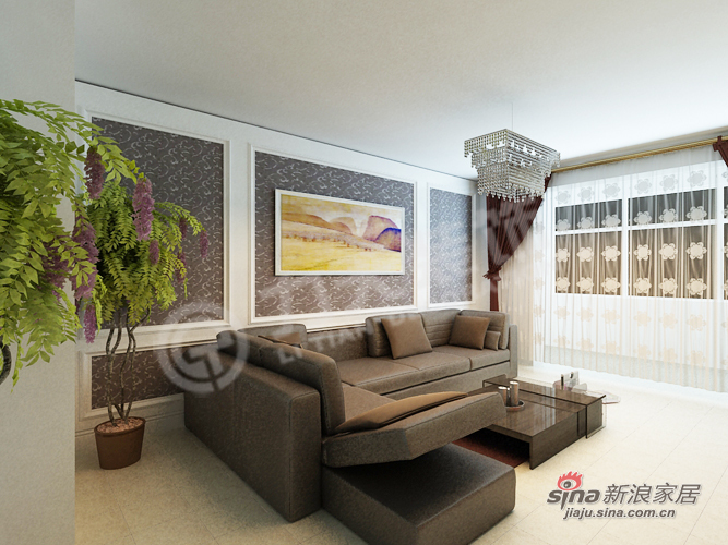 简约 二居 客厅图片来自阳光力天装饰在津门及第80.94㎡现代风格36的分享