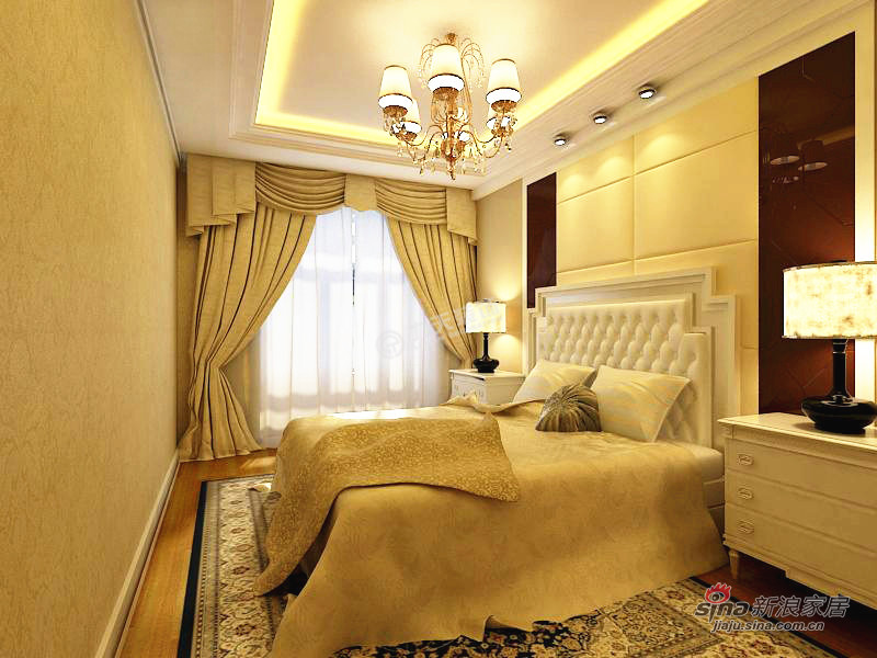 欧式 二居 卧室图片来自用户2746948411在松江城洋房95.00㎡-2室2厅简欧风格72的分享