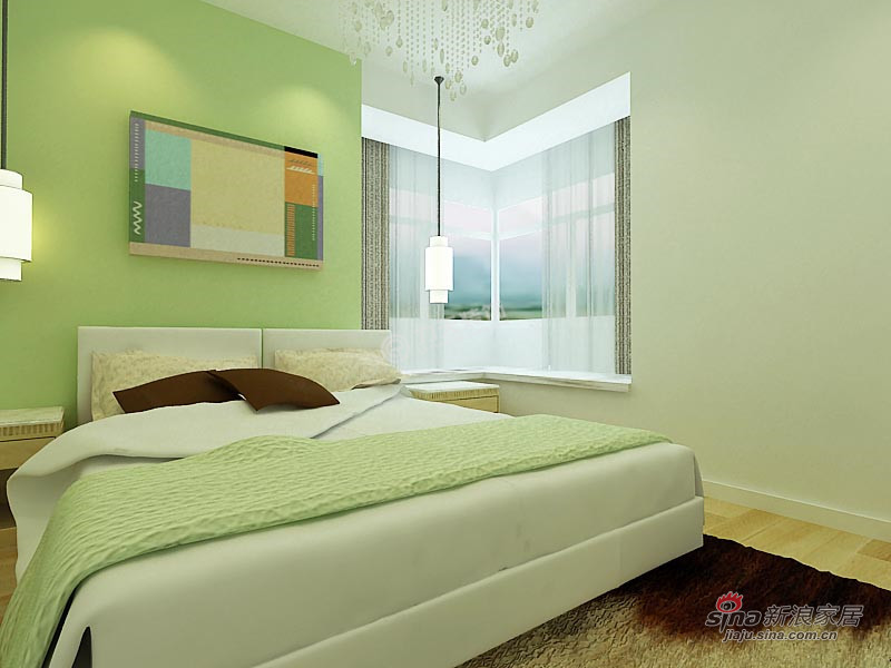 简约 二居 卧室图片来自阳光力天装饰在华城领秀92.88㎡-2室2厅1卫1厨-简约风格93的分享
