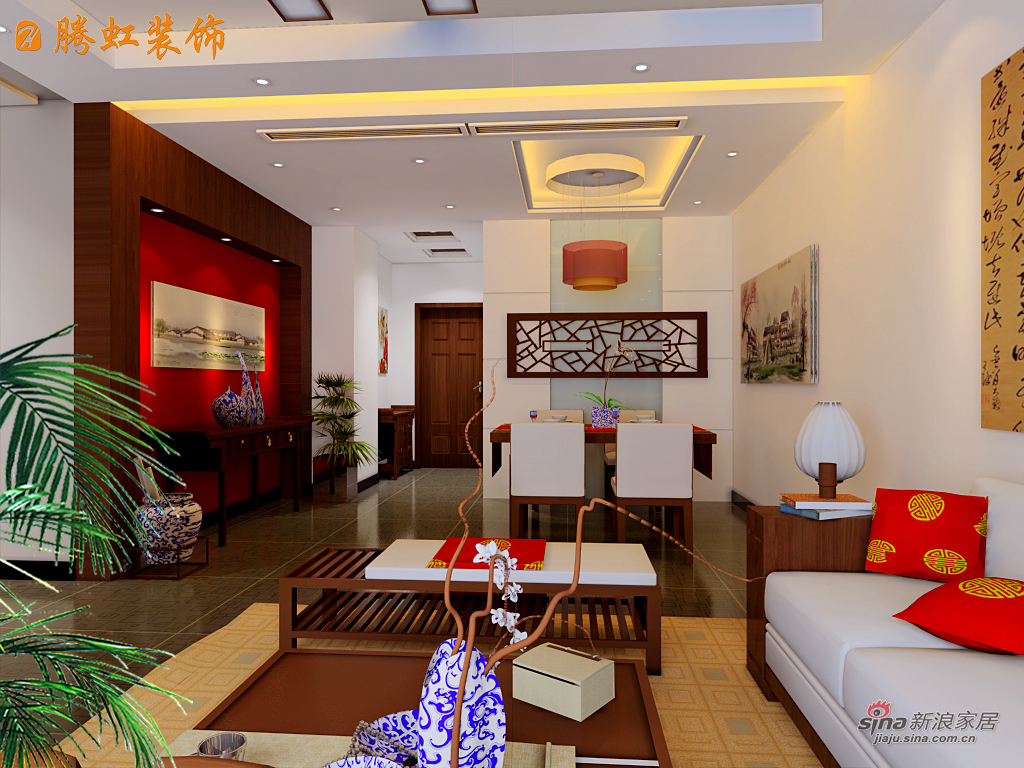 中式 二居 客厅图片来自用户1907696363在110平新中式风格两居53的分享