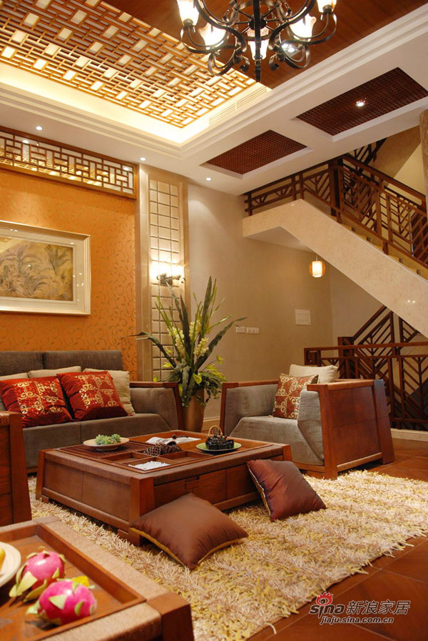 中式 别墅 客厅图片来自用户1907696363在东南亚风格的276平别墅88的分享