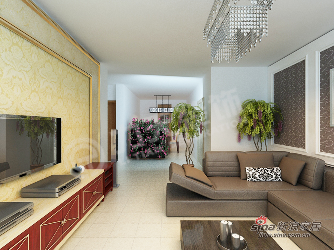 简约 二居 客厅图片来自阳光力天装饰在津门及第80.94㎡现代风格36的分享