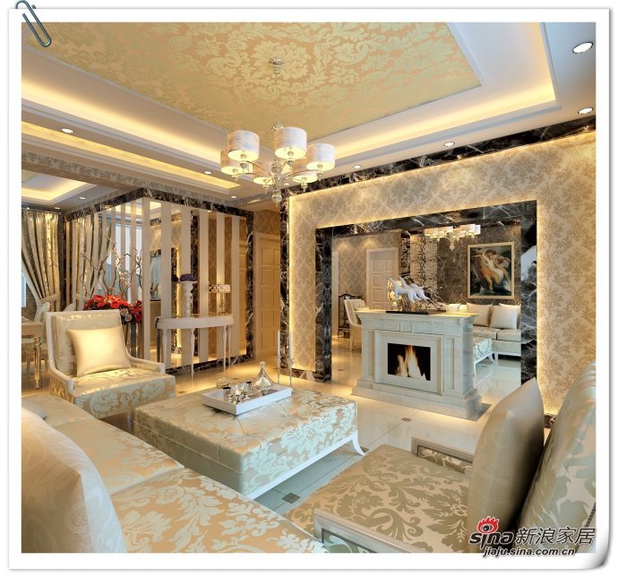 欧式 三居 客厅图片来自用户2772873991在10万精装165平欧式奢华高雅三居81的分享