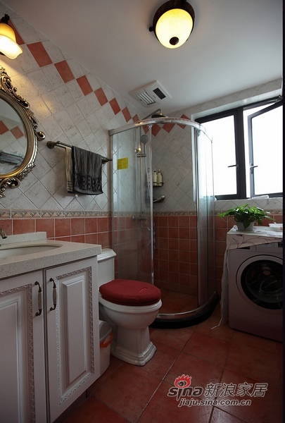 美式 二居 卫生间图片来自用户1907685403在110平时尚公寓爱上美式风36的分享